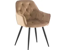 Armlehnstuhl Romana Samtvelours braun