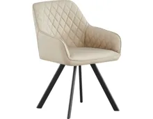 Armlehnstuhl Stan Leder beige