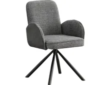 Armlehnstuhl Viterbo Stoff dunkelgrau
