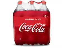 auf alle Coca-Cola, 6 × 1,5 Liter, nach Wahl, z.B. Coca-Cola Classic, 6 x 1,5 Liter