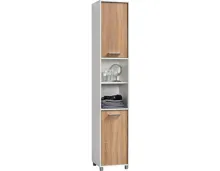 Badhochschrank Betty Dekor Eiche weiss 35 x 191 x 34 cm