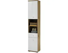 Badhochschrank Loop Eiche Artisan weiss 38 x 190 x 30 cm