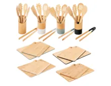 Bambus Schneidebretter, 2er Set & Küchenhelfer