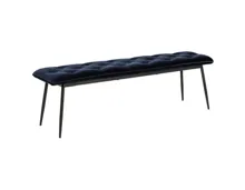 Bank Brooke Samt-Optik dunkelblau