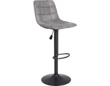 Barhocker Yvonne Microfaser grau