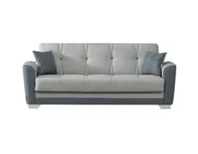 Bettsofa Becky Stoff grau, Bettkasten