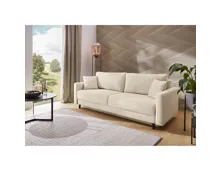 Bettsofa Björn Stoff beige mit Bettkasten
