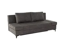 Bettsofa Fred Stoff grau, Bettkasten
