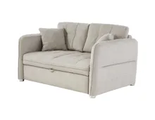 Bettsofa Leon 120 Chenillestoff hellgrau