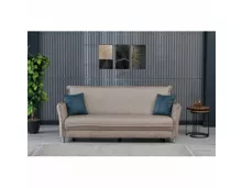 Bettsofa Moni Microfaser beige, Bettkasten