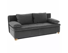 Bettsofa Nadia Stoff grau, Bettkasten