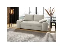 Bettsofa Theo Stoff Cord greige