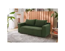 Bettsofa Tom Cordstoff grün, Bettkasten