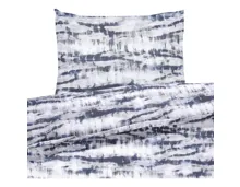Bettwäsche Renforcé Batik blau 200x210 2x65x65 Bettanzug Fra