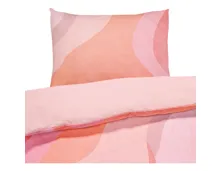 Bettwäsche Renforcé Lava waves coral 200x210 2x65x65 Bettanzug Fra