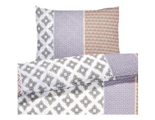 Bettwäsche Satin beige 200x210 2x65x65 Bettanzug Fra