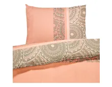 Bettwäsche Seersucker orientalische Muster orange 200x210 2x65x65 Bettanzug Fra