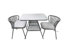 Bistroset Dallas, anthrazit