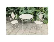 Bistroset Ginkgo, weiss