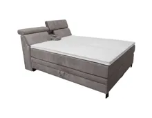 Boxspringbett Arrivo Stoff grau 160 x 200 cm, ohne Topper