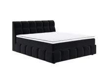 Boxspringbett Downtown Stoff Velvet schwarz 160 x 200 cm
