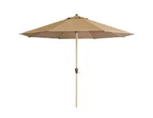 BRELLACO Alu-Sonnenschirm Holzoptik 3.3 m, D.846 Greige, 436315846HD, 022-1840-046