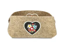 Brotkorb Alpenblumen Filz