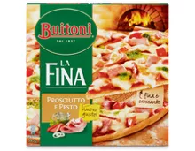 Buitoni Pizza La Fina Prosciutto e Pesto, tiefgekühlt, 3 x 350 g, Trio