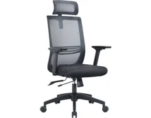 Bürostuhl Motun Stoff/Mesh, schwarz