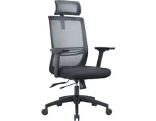 Bürostuhl Motun Stoff/Mesh, schwarz