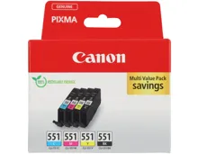 Canon Multipack Tintenpatronen Bkcmy Cli-551