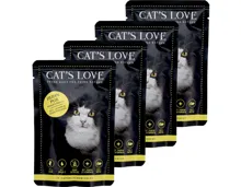 Cat's Love Katzenfutter in Gelee Adult Huhn pur 4x 85g
