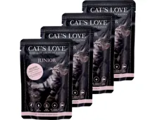 Cat's Love Katzenfutter in Gelee Junior Huhn 4x 85g