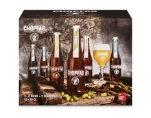 Chopfab Bier, 12 x 33 cl + 2 Gläser