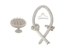Cien BEAUTY Kopfhaut-Massage-Bürste/Lockenband-Set, 4-tlg.