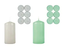 Citronella-Stumpenkerze/-Maxi-Duftlichter, 6er