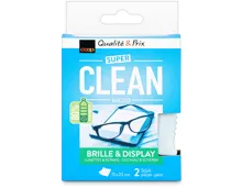 Clean Mikrofaser Brillentuch 2 Stück R-Pet