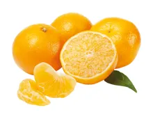 Clementinen mit Blatt