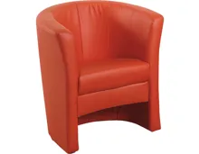 Clubsessel Bob Kunstleder rot