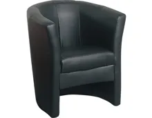 Clubsessel Bob Kunstleder schwarz