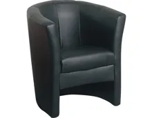 Clubsessel Bob Kunstleder schwarz