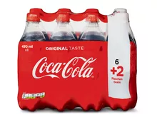 Coca-Cola Classic, 6 x 45 cl + 2 gratis