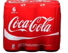 Coca-Cola Dosen im 6er-Pack, 6 x 330 ml