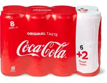 Coca-Cola Dosen im 8er-Pack, 8 x 33 cl
