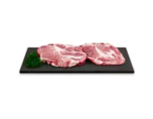 Coop Naturaplan Bio-Schweinshalssteak, Schweiz, in Selbstbedienung, ca. 360 g, per 100 g