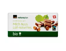 Coop Naturaplan Bio-Tafelschokolade Milch-Nuss, Fairtrade Max Havelaar, 8 x 100 g, Multipack