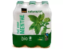 Coop Naturaplan Bio-Thé vert Menthe, Fairtrade Max Havelaar, 6 x 1 Liter