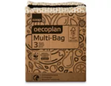 Coop Oecoplan Multibag, Mehrwegbeutel für Früchte und Gemüse, FSC®, 100% nachwachsender Rohstoff, Packung à 3 Stück