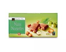 Coop Tafelschokolade Milch-Nuss, Fairtrade Max Havelaar, 5 x 100 g, Multipack