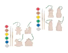 Crelando® Weihnachtsfiguren-Malset, 12-tlg.
